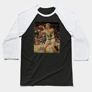 Larry Bird Celtics Vintage Baseball T-Shirt